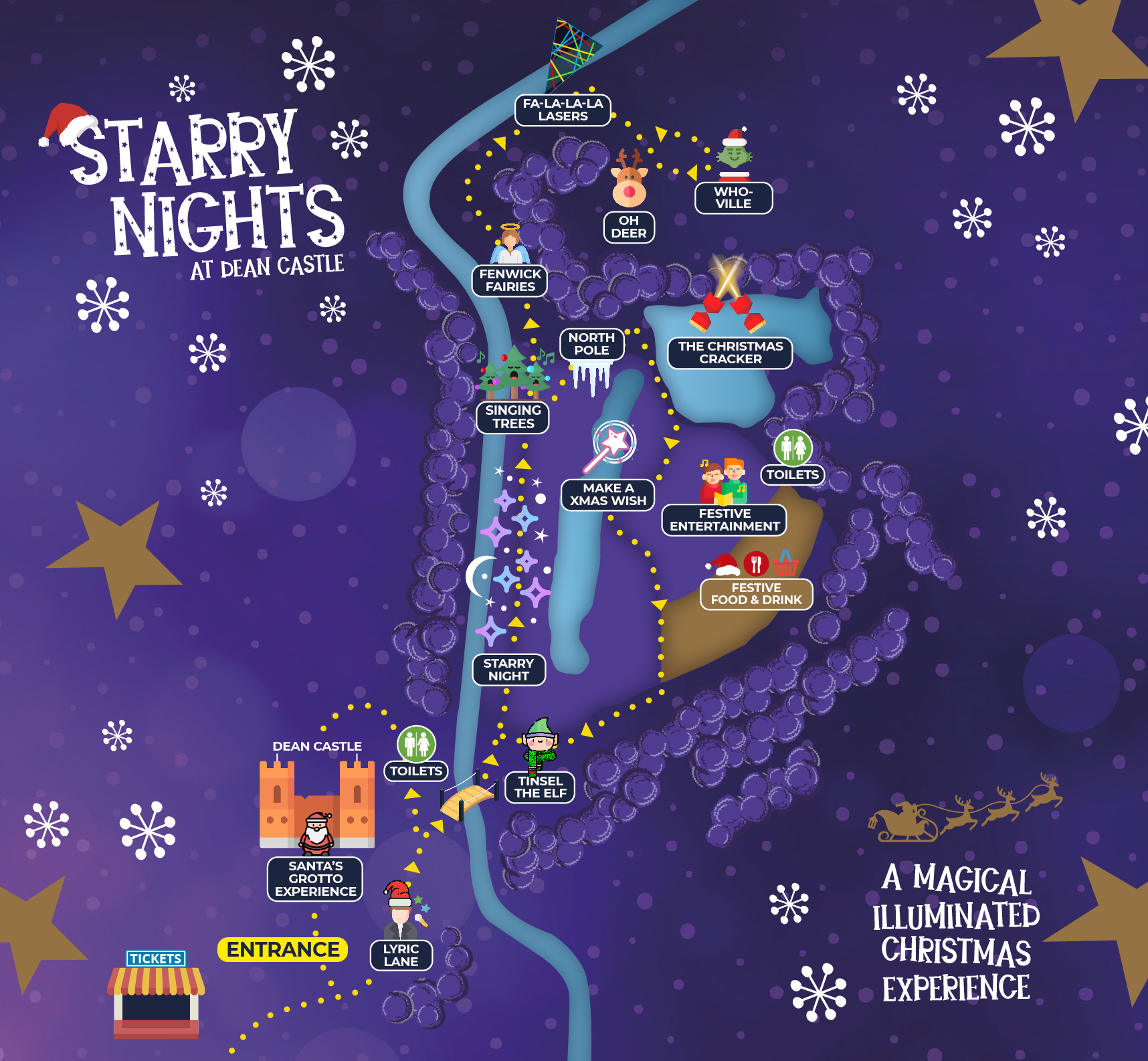 Christmas Wonderland Dean Castle Event Map 2023
